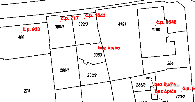 Lipník nad Bečvou 118131885 na parcele st. 3353 v KÚ Lipník nad Bečvou, Katastrální mapa