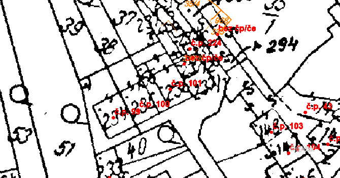 Luleč 101 na parcele st. 236 v KÚ Luleč, Katastrální mapa