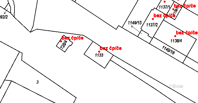 Klášterec nad Ohří 39127885 na parcele st. 1133 v KÚ Miřetice u Klášterce nad Ohří, Katastrální mapa