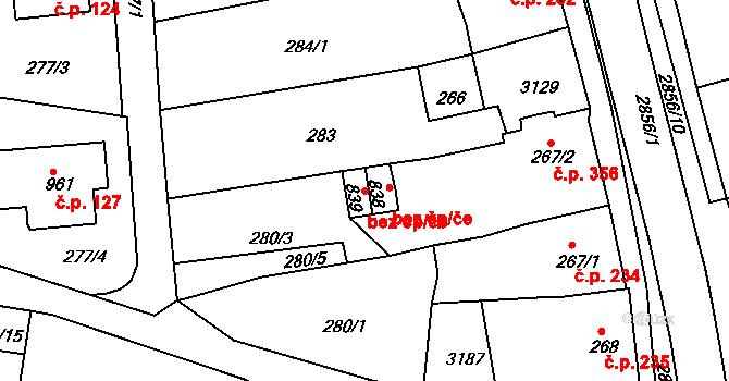 Teplá 39677885 na parcele st. 839 v KÚ Teplá, Katastrální mapa