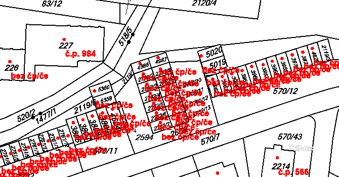 Třebíč 42141885 na parcele st. 2762/10 v KÚ Třebíč, Katastrální mapa