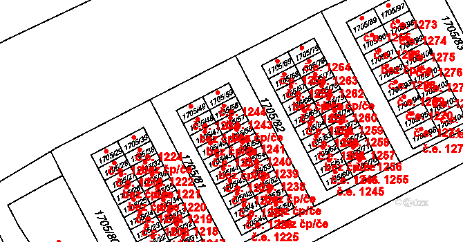 Kopřivnice 44855885 na parcele st. 1705/57 v KÚ Kopřivnice, Katastrální mapa