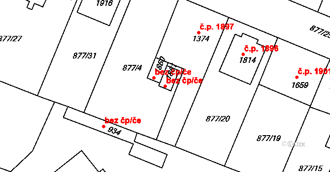 Nový Bydžov 46614885 na parcele st. 1861 v KÚ Nový Bydžov, Katastrální mapa