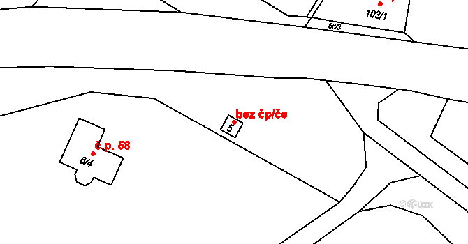 Volevčice 47974885 na parcele st. 5 v KÚ Volevčice, Katastrální mapa