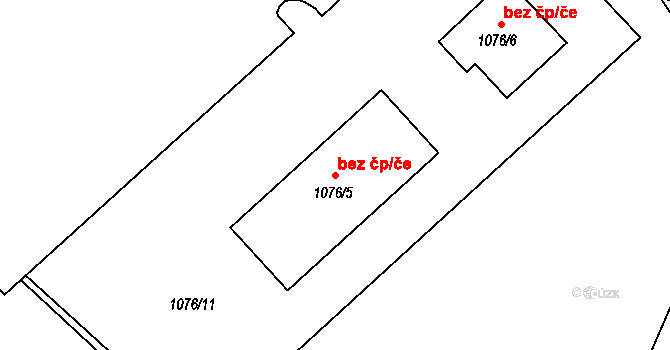 Lázně Bohdaneč 48153885 na parcele st. 1076/5 v KÚ Lázně Bohdaneč, Katastrální mapa