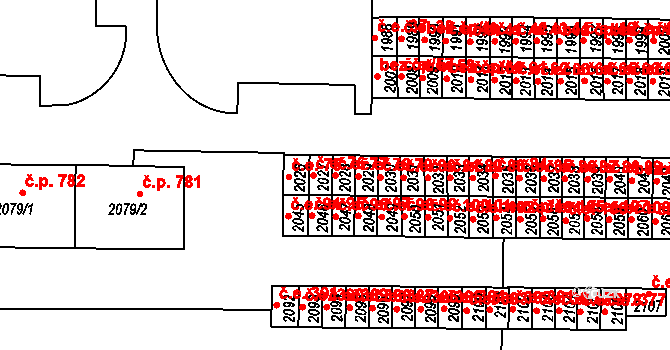 Podbořany 77 na parcele st. 2028 v KÚ Podbořany, Katastrální mapa