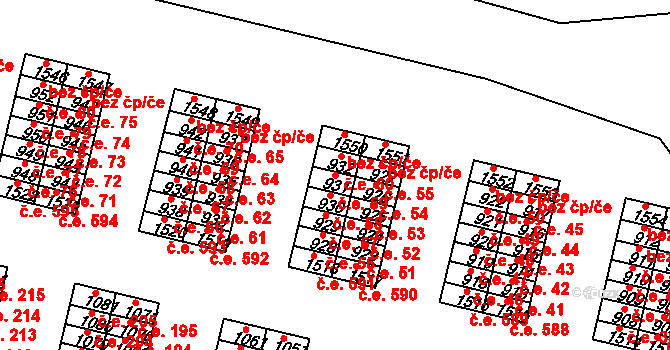 Řetenice 59, Teplice na parcele st. 931 v KÚ Teplice-Řetenice, Katastrální mapa