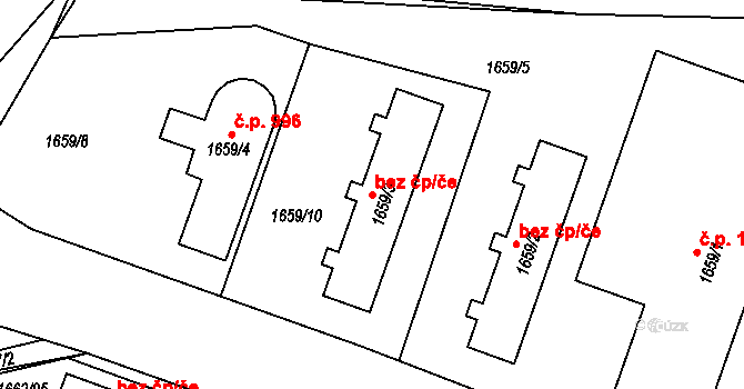 Týniště nad Orlicí 38505886 na parcele st. 1659/3 v KÚ Týniště nad Orlicí, Katastrální mapa