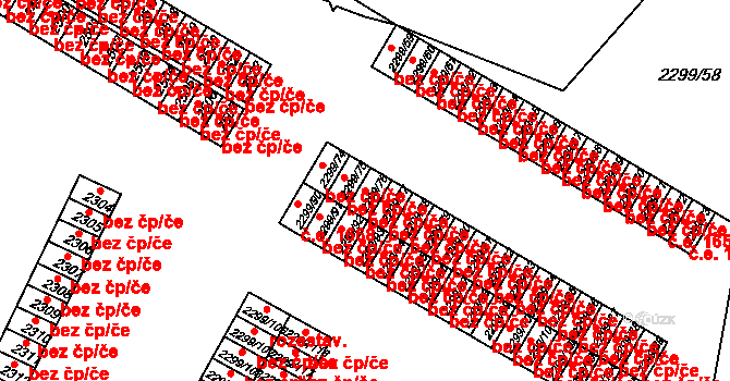 Česká Lípa 39732886 na parcele st. 2299/76 v KÚ Česká Lípa, Katastrální mapa