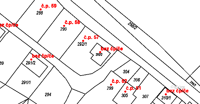 Popůvky 39836886 na parcele st. 292/2 v KÚ Popůvky u Brna, Katastrální mapa