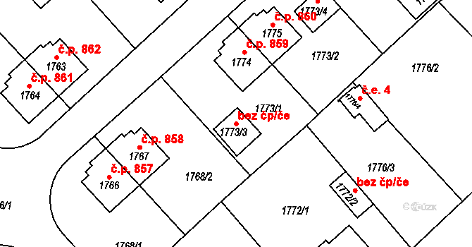 Týniště nad Orlicí 44267886 na parcele st. 1773/3 v KÚ Týniště nad Orlicí, Katastrální mapa