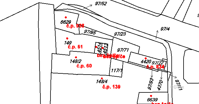 Klatovy 45193886 na parcele st. 4514 v KÚ Klatovy, Katastrální mapa