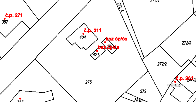 Lobendava 78080886 na parcele st. 421 v KÚ Lobendava, Katastrální mapa
