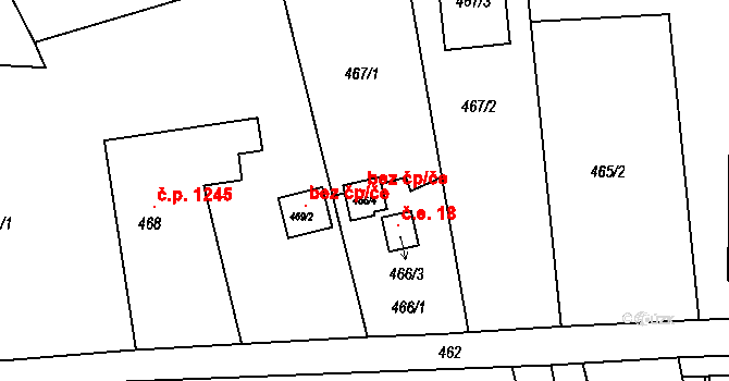 Příbor 102375887 na parcele st. 466/4 v KÚ Klokočov u Příbora, Katastrální mapa