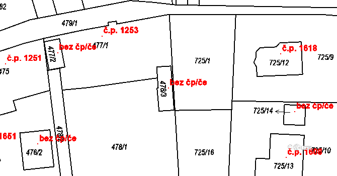 Příbor 120004887 na parcele st. 478/3 v KÚ Klokočov u Příbora, Katastrální mapa