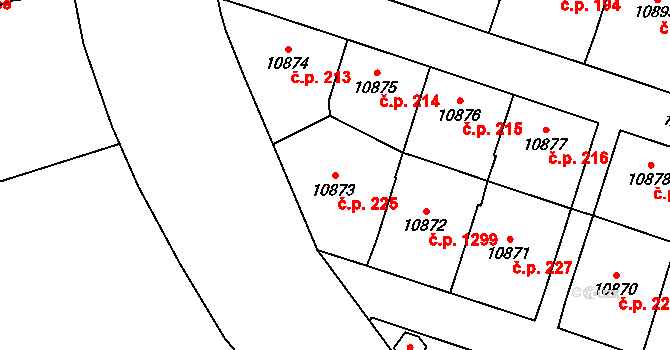 Severní Předměstí 225, Plzeň na parcele st. 10873 v KÚ Plzeň, Katastrální mapa