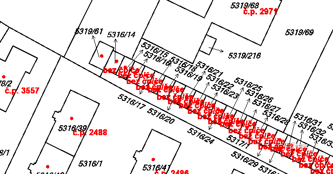 Frýdek-Místek 40312887 na parcele st. 5316/19 v KÚ Frýdek, Katastrální mapa