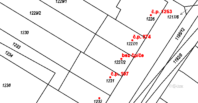 Svatobořice-Mistřín 41799887 na parcele st. 1227/2 v KÚ Svatobořice, Katastrální mapa