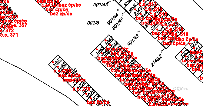 Pacov 42974887 na parcele st. 1062 v KÚ Pacov, Katastrální mapa