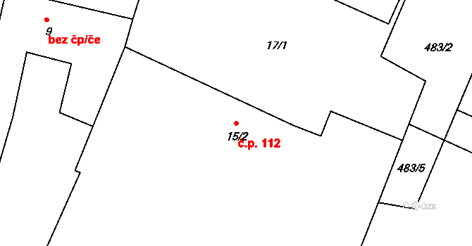 Libníč 46932887 na parcele st. 15/2 v KÚ Libníč, Katastrální mapa