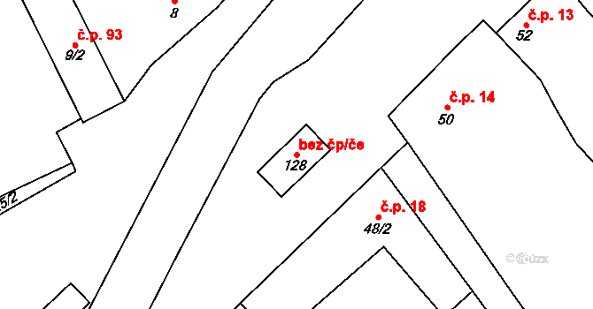 Blšany 47053887 na parcele st. 128 v KÚ Liběšovice, Katastrální mapa