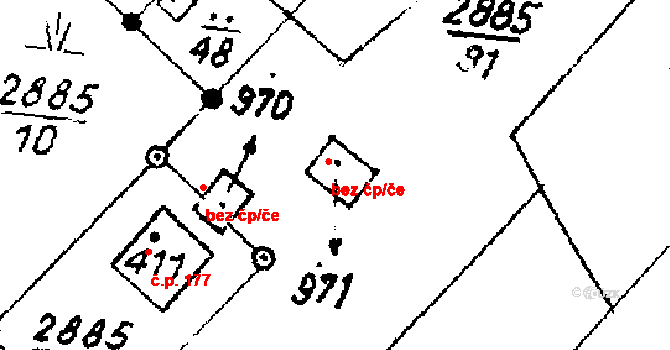 Písek 47771887 na parcele st. 971 v KÚ Písek u Jablunkova, Katastrální mapa