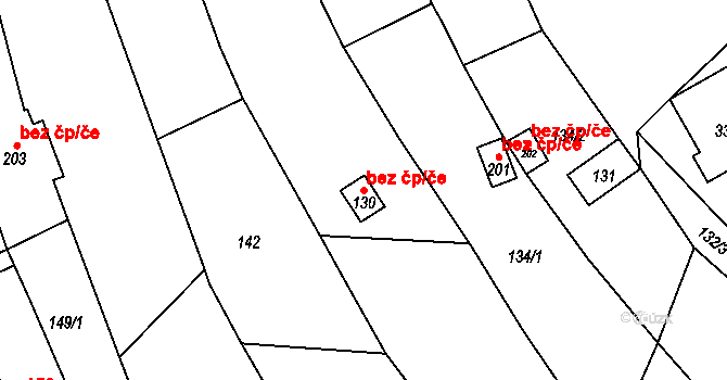 Sehradice 48442887 na parcele st. 130 v KÚ Sehradice, Katastrální mapa