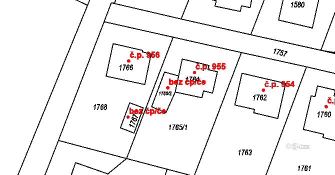 Dolní Lutyně 49142887 na parcele st. 1765/2 v KÚ Dolní Lutyně, Katastrální mapa