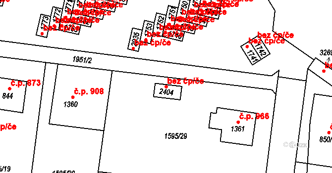 Milevsko 49605887 na parcele st. 2404 v KÚ Milevsko, Katastrální mapa