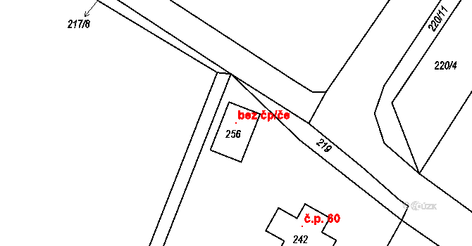 Tetín 98709887 na parcele st. 256 v KÚ Tetín, Katastrální mapa