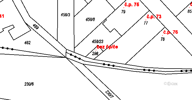 Úžice 120030888 na parcele st. 298 v KÚ Úžice u Kralup nad Vltavou, Katastrální mapa