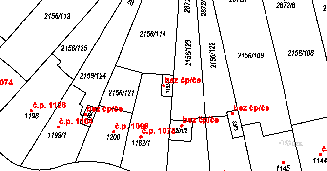 Choceň 39436888 na parcele st. 1182/2 v KÚ Choceň, Katastrální mapa