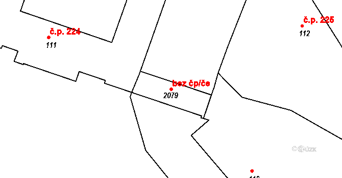 Ostrov 39685888 na parcele st. 2079 v KÚ Ostrov nad Ohří, Katastrální mapa