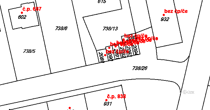 Hradec Králové 40280888 na parcele st. 2089 v KÚ Nový Hradec Králové, Katastrální mapa