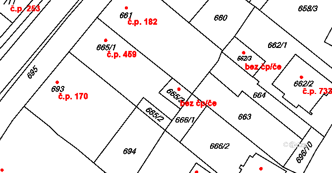 Suchdol nad Lužnicí 40986888 na parcele st. 665/2 v KÚ Suchdol nad Lužnicí, Katastrální mapa