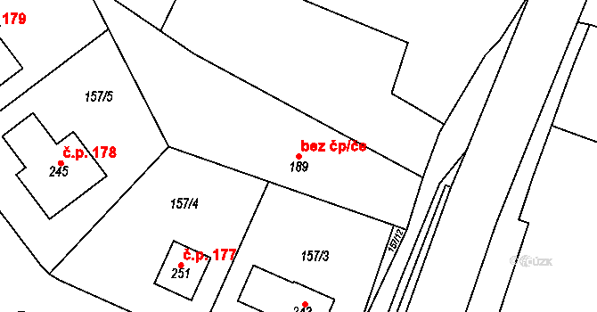 Bukovno 42502888 na parcele st. 189 v KÚ Bukovno, Katastrální mapa