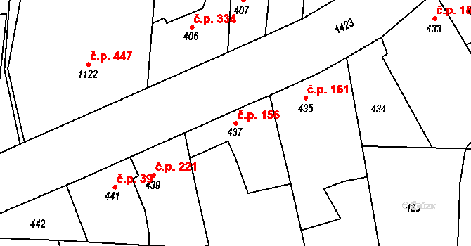 Vejprnice 156 na parcele st. 437 v KÚ Vejprnice, Katastrální mapa