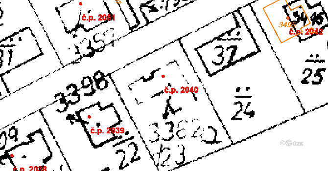 Lysá nad Labem 2040 na parcele st. 3362 v KÚ Lysá nad Labem, Katastrální mapa