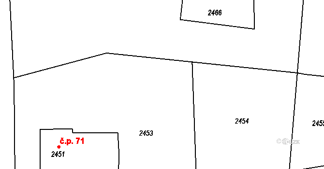 Třanovice 46671889 na parcele st. 2452 v KÚ Třanovice, Katastrální mapa