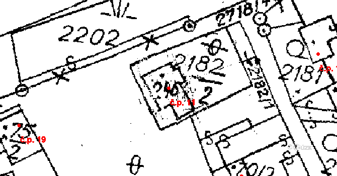 Zálesí 11, Horní Krupá na parcele st. 245 v KÚ Horní Krupá u Havlíčkova Brodu, Katastrální mapa