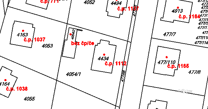 Žamberk 1112 na parcele st. 4434 v KÚ Žamberk, Katastrální mapa