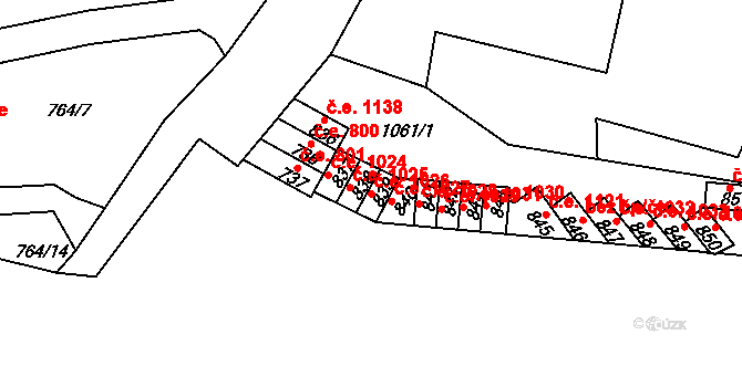 Děčín IX-Bynov 1026, Děčín na parcele st. 839 v KÚ Bynov, Katastrální mapa
