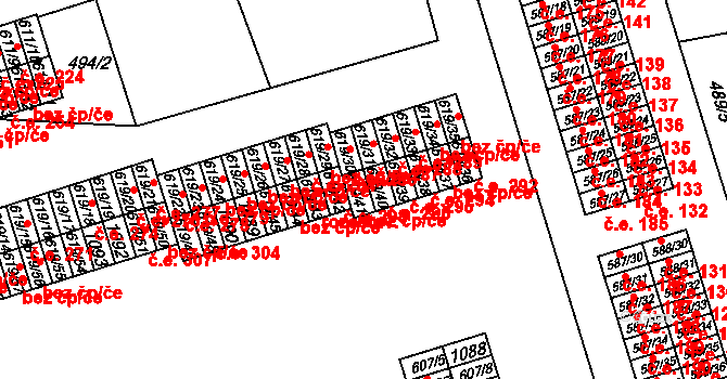 Litvínov 38017890 na parcele st. 619/41 v KÚ Hamr u Litvínova, Katastrální mapa