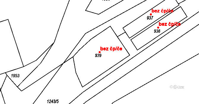 Dolní Bousov 40985890 na parcele st. 939 v KÚ Dolní Bousov, Katastrální mapa