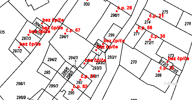 Proboštov 45139890 na parcele st. 293/2 v KÚ Proboštov u Teplic, Katastrální mapa