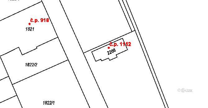 Šluknov 1112 na parcele st. 2266 v KÚ Šluknov, Katastrální mapa