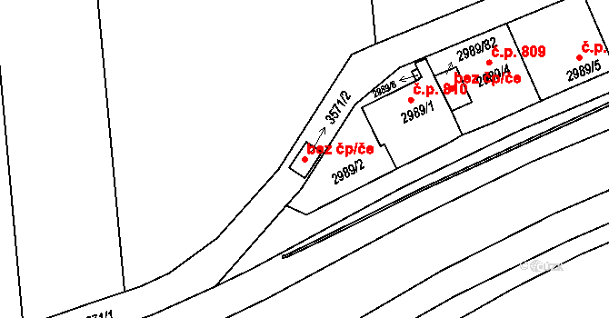 Holešov 47952890 na parcele st. 3571/2 v KÚ Holešov, Katastrální mapa