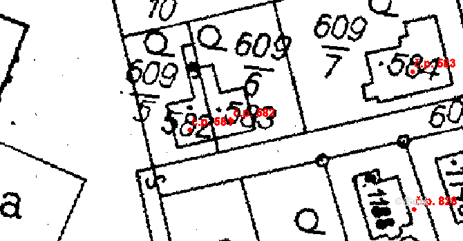 Libina 582 na parcele st. 5277 v KÚ Horní Libina, Katastrální mapa