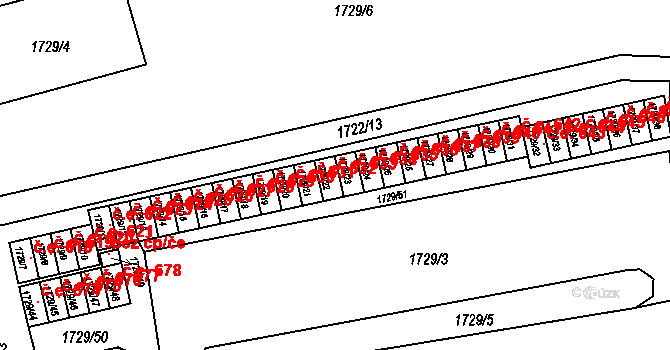 Miřetice u Klášterce nad Ohří 633, Klášterec nad Ohří na parcele st. 1729/22 v KÚ Miřetice u Klášterce nad Ohří, Katastrální mapa