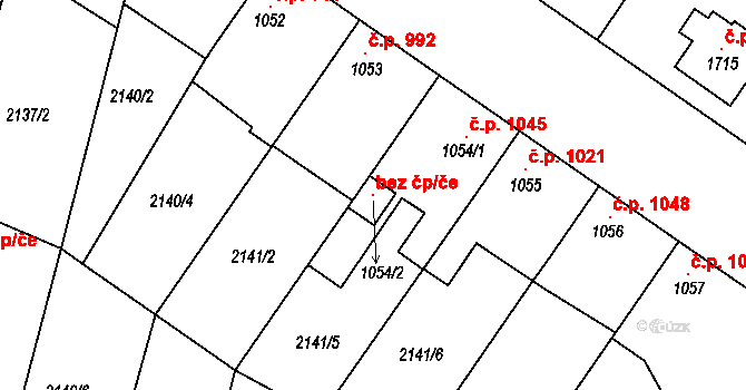 Lysá nad Labem 120066891 na parcele st. 1054/2 v KÚ Lysá nad Labem, Katastrální mapa